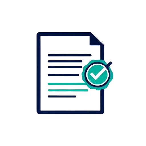 Approved purchase order document with a verification seal