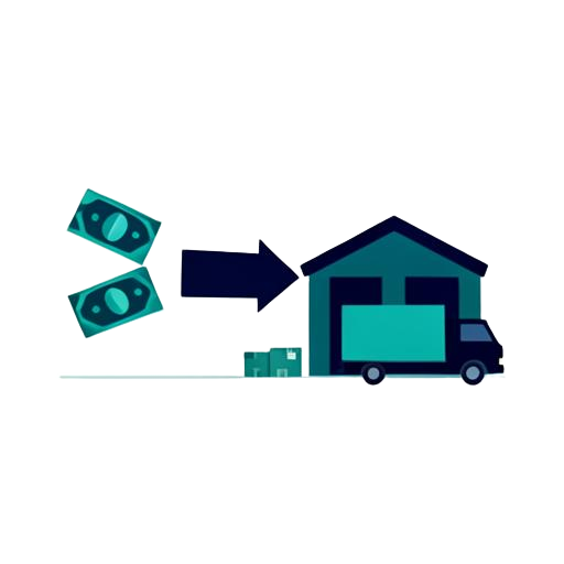 Payment released directly to a supplier delivery truck
